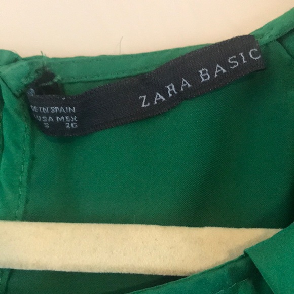 Zara Emerald Green Blouse - Picture 3 of 4